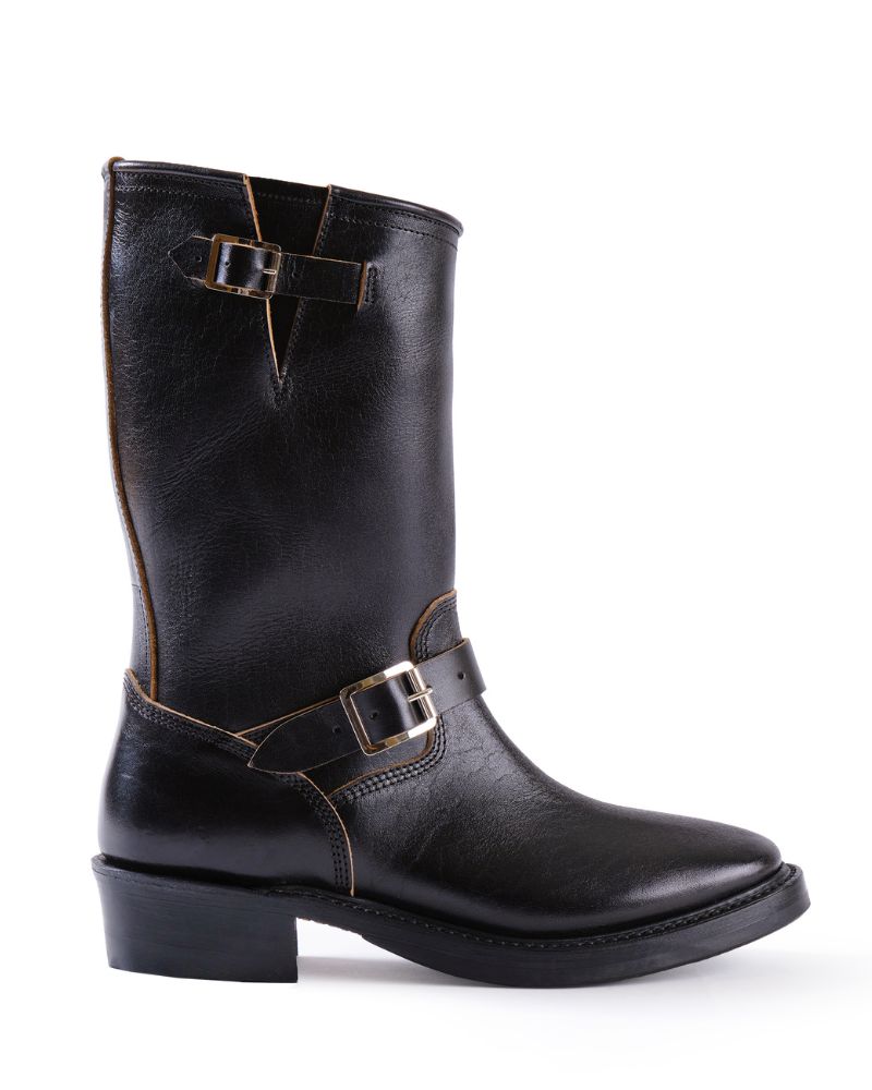 【PRE-ORDER】RAILMASTER ENGINEER BOOTS / SHINKI HIKAKU HORSEBUTT BLACK