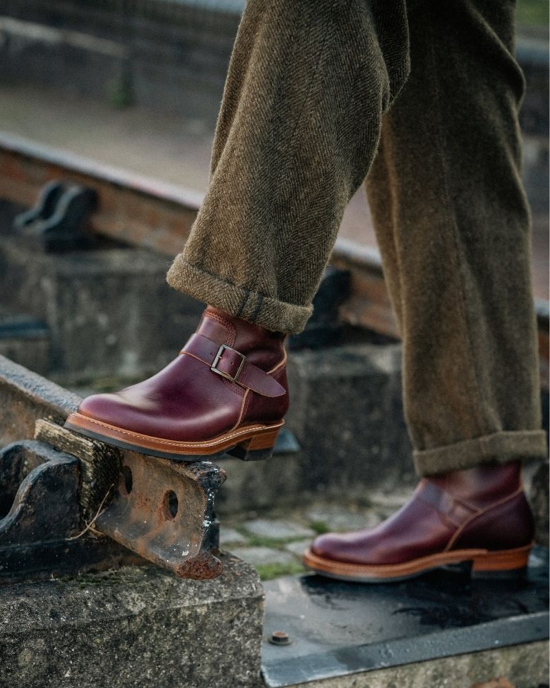 WABASH ENGINEER BOOTS / HORWEEN LEATHER CXL BURGUNDY