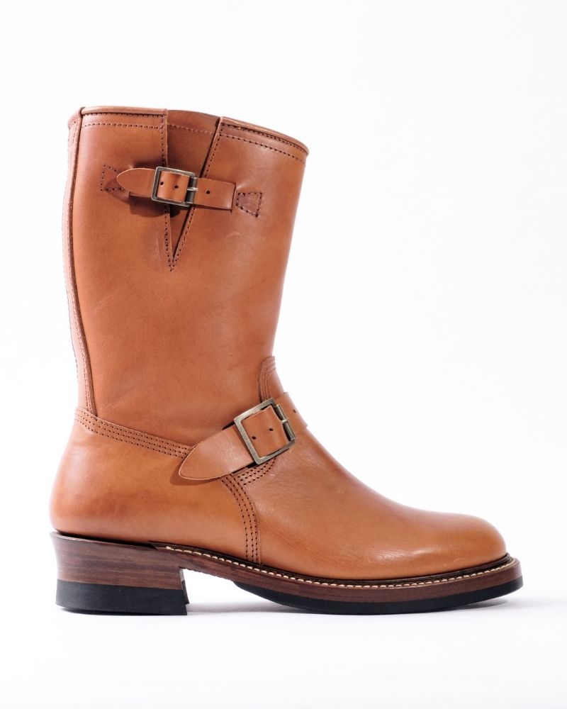 WABASH ENGINEER BOOTS / BADALASSI CARLO LEATHER COGNAC