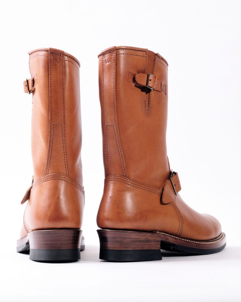 WABASH ENGINEER BOOTS / BADALASSI CARLO LEATHER COGNAC