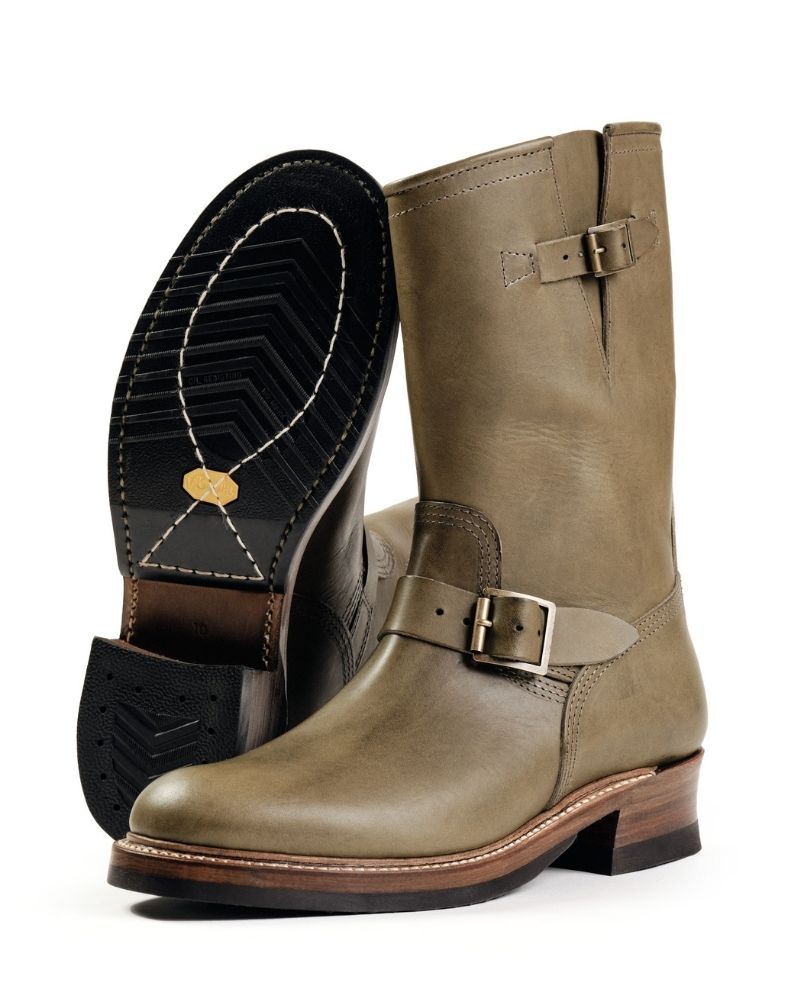 WABASH ENGINEER BOOTS / BADALASSI CARLO LEATHER GRIGIO