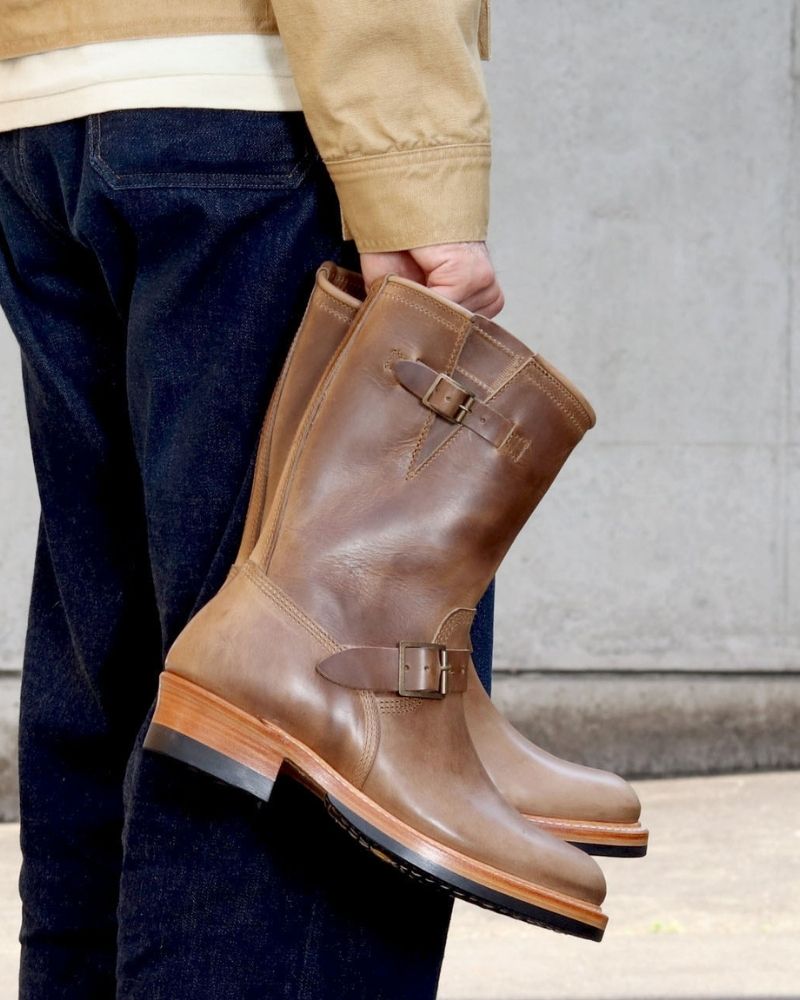 WABASH ENGINEER BOOTS / HORWEEN LEATHER CXL NATURAL