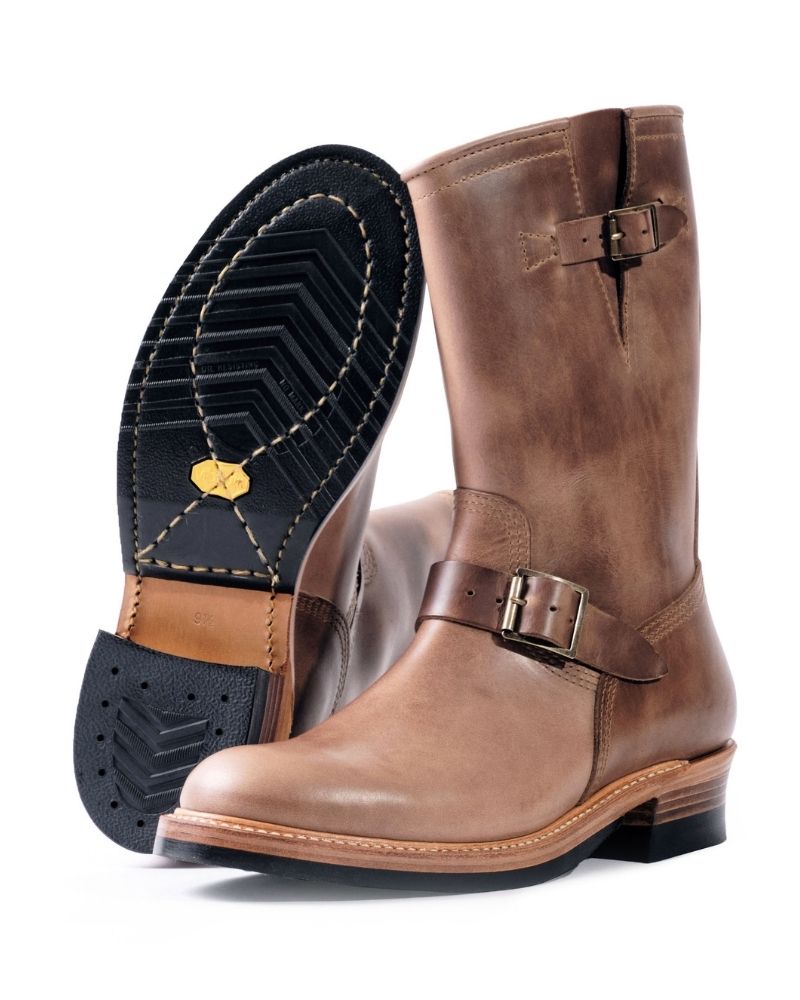 WABASH ENGINEER BOOTS / HORWEEN LEATHER CXL NATURAL