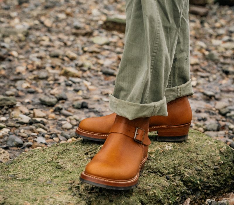 アンティーク テラコッタ・マザー・ゴッデス PRE-ORDER】WABASH ENGINEER BOOTS / BADALASSI CARLO LEATHER COGNAC