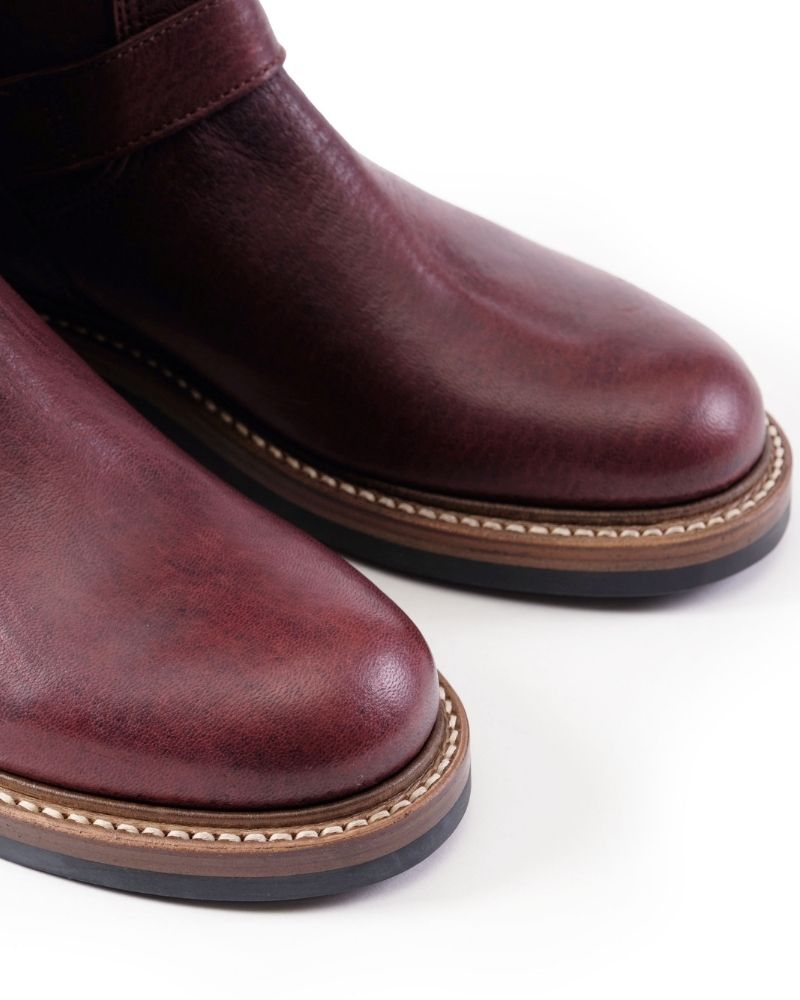 【PRE-ORDER】WABASH ENGINEER BOOTS / EZO SHIKA DEERSKIN BURNT BURGUNDY