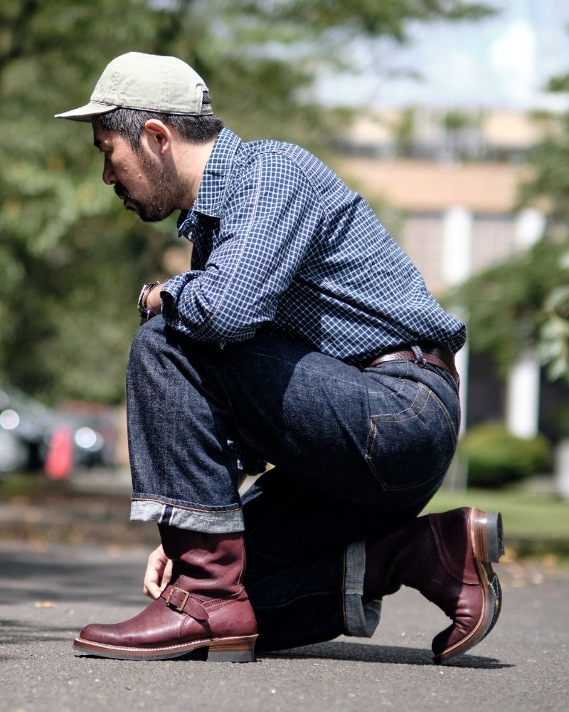 【PRE-ORDER】WABASH ENGINEER BOOTS / EZO SHIKA DEERSKIN BURNT BURGUNDY