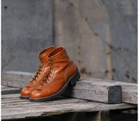 DONKEY PUNCHER BOOTS / BADALASSI CARLO LEATHER COGNAC