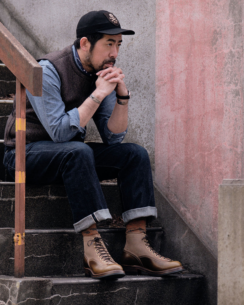 CHRISTMAS 2026 LIMITED EDITION / DONKEY PUNCHER BOOTS / HORWEEN LEATHER CXL NATURAL ROUGHOUT x DARK OLIVE