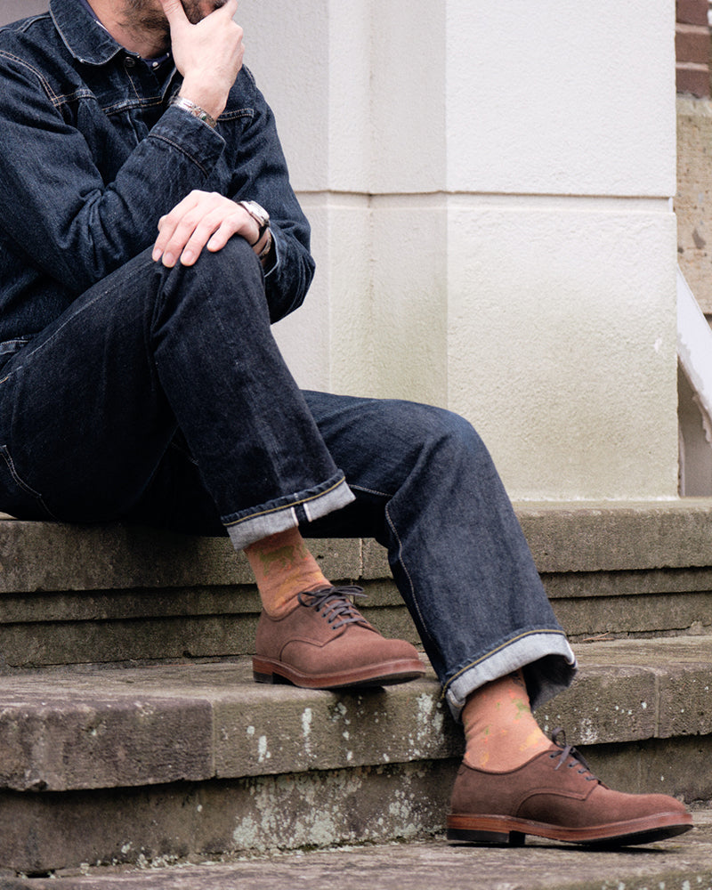 【PRE-ORDER】WAYFARER DERBY SHOES / JAPANESE SUEDE SADDLE BROWN