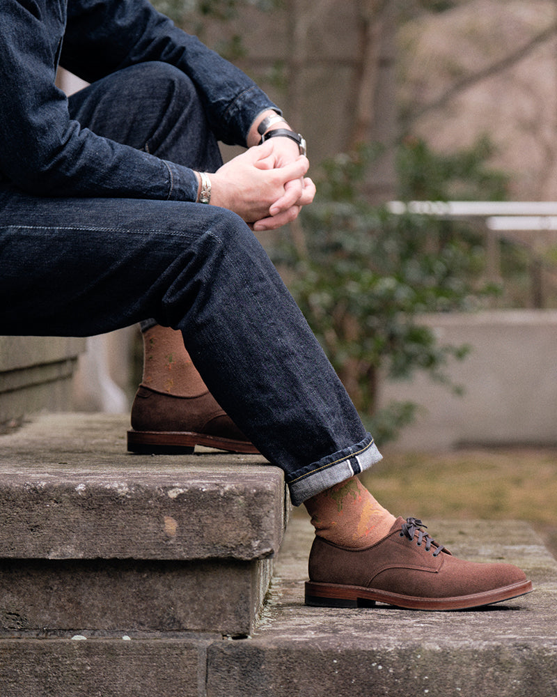 【PRE-ORDER】WAYFARER DERBY SHOES / JAPANESE SUEDE SADDLE BROWN