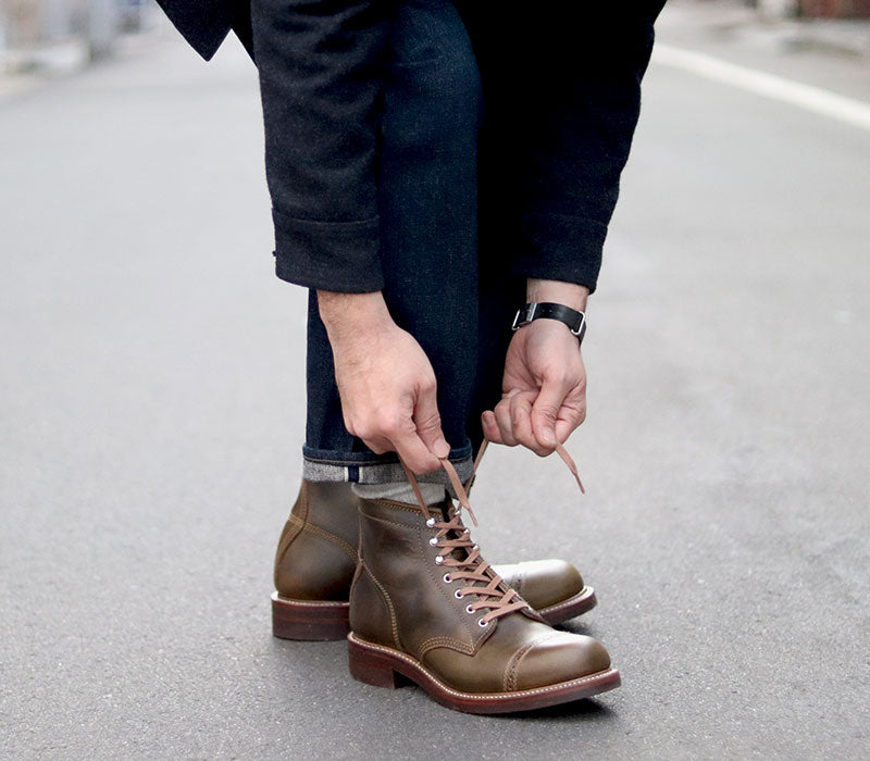 COMBAT BOOTS / HORWEEN LEATHER CXL DARK OLIVE COMBAT BOOTS / HORWEEN LEATHER CXL DARK OLIVE