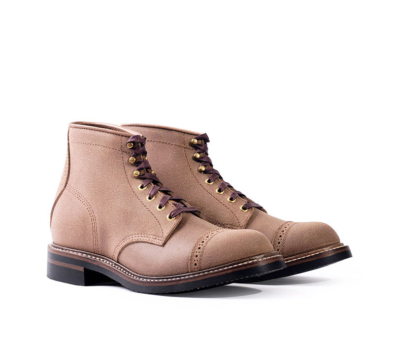 COMBAT BOOTS / HORWEEN LEATHER CXL NATURAL ROUGHOUT – John