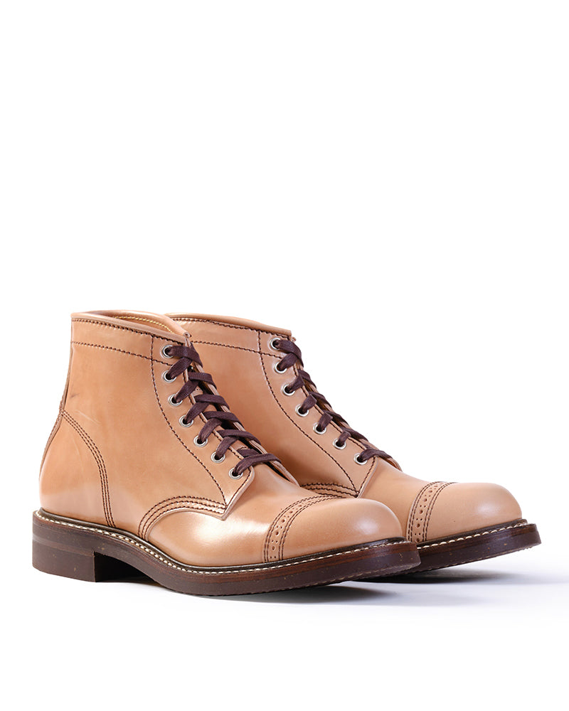 WEBSITE EXCLUSIVE OFFER COMBAT BOOTS / SHINKI HIKAKU SHELL CORDOVAN NATURAL