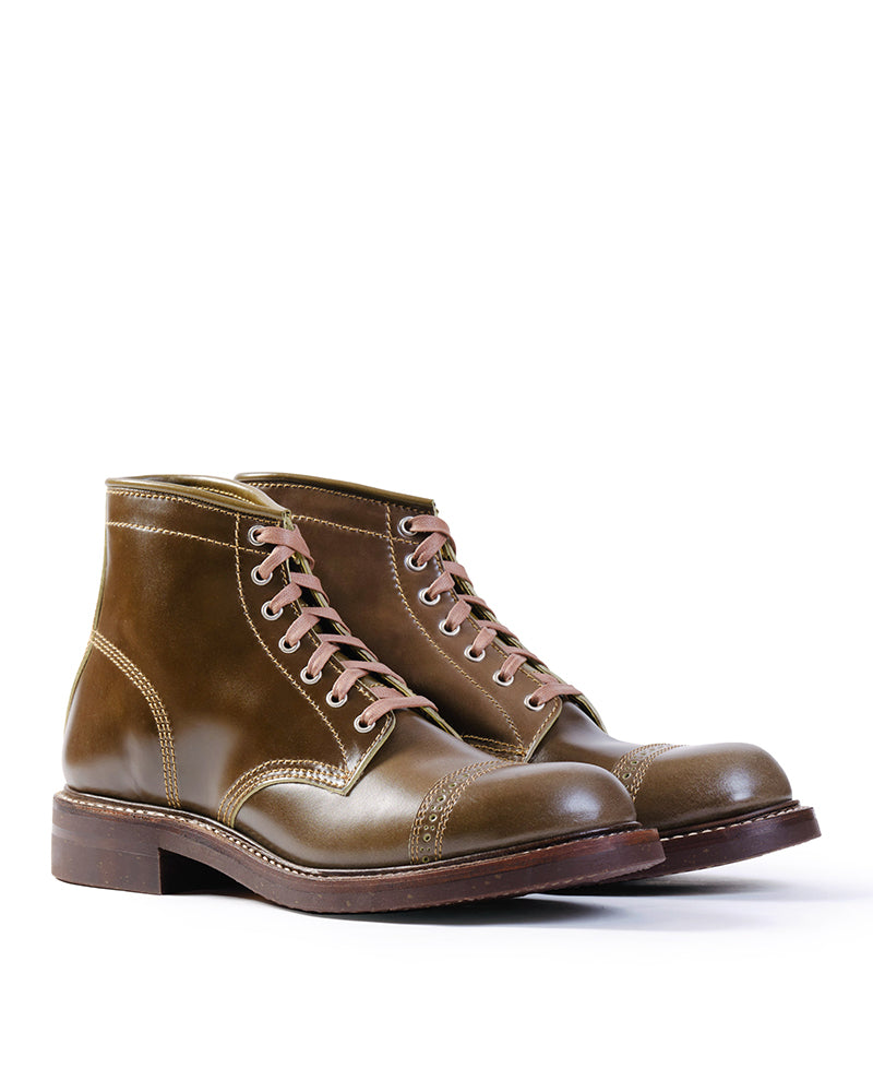 WEBSITE EXCLUSIVE OFFER COMBAT BOOTS / SHINKI HIKAKU SHELL CORDOVAN OLIVE
