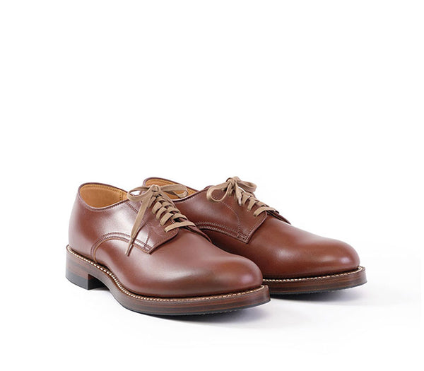 USN LOW QUARTER SHOES / FRENCH CALFSKIN RUSSET BROWN