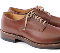 USN LOW QUARTER SHOES / FRENCH CALFSKIN RUSSET BROWN