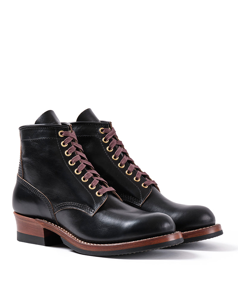 WEBSITE EXCLUSIVE OFFER / STEEL GANG BOOTS / HORWEEN BLACK TEACORE HORSEHIDE