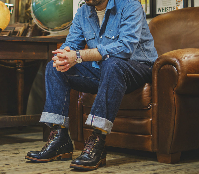 WEBSITE EXCLUSIVE OFFER / STEEL GANG BOOTS / HORWEEN BLACK TEACORE HOR