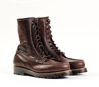 MOHAWK MOCCASIN BOOTS / EZO SHIKA DEERSKIN BURNT BURGUNDY