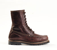 MOHAWK MOCCASIN BOOTS / EZO SHIKA DEERSKIN BURNT BURGUNDY