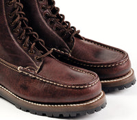 MOHAWK MOCCASIN BOOTS / EZO SHIKA DEERSKIN BURNT BURGUNDY