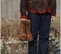 MOHAWK MOCCASIN BOOTS / EZO SHIKA DEERSKIN BURNT MOCHA