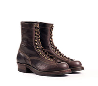 【PRE-ORDER 2025】DONKEY PUNCHER BOOTS 8" / EZO SHIKA DEERSKIN BURNT DARK BROWN