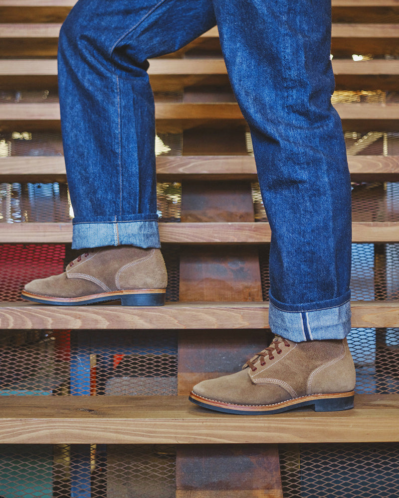 US NAVY N-1 FIELD SHOES BOONDOCKERS / HORWEEN LEATHER CXL NATURAL ROUG