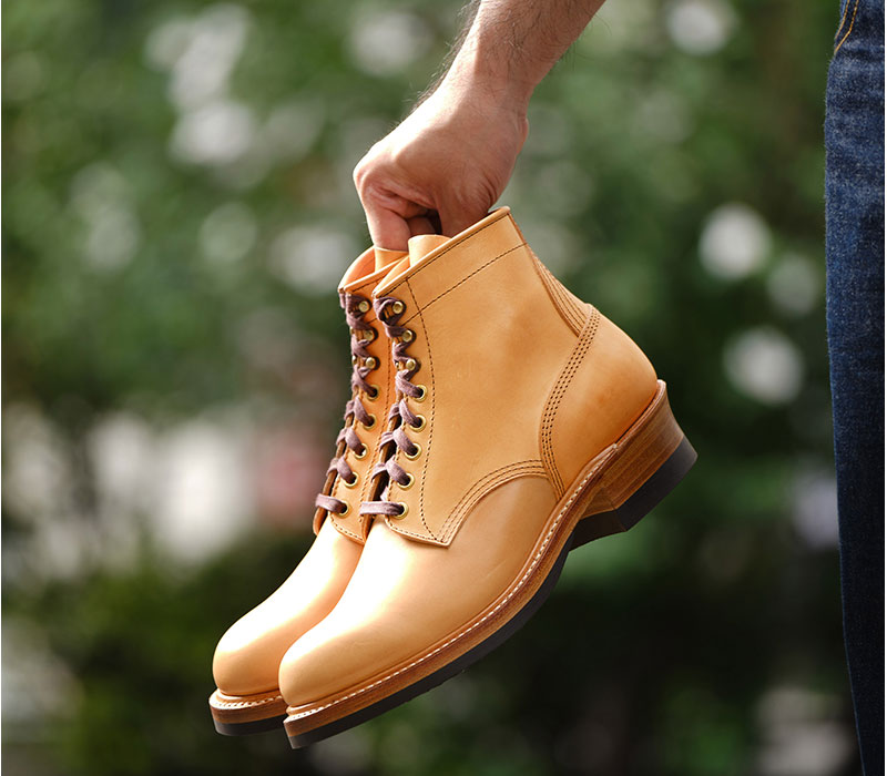CHRISTMAS 2023 / STEEL GANG SW BOOTS / BADALASSI CARLO / VEGETABLE TANNED LEATHER BONE