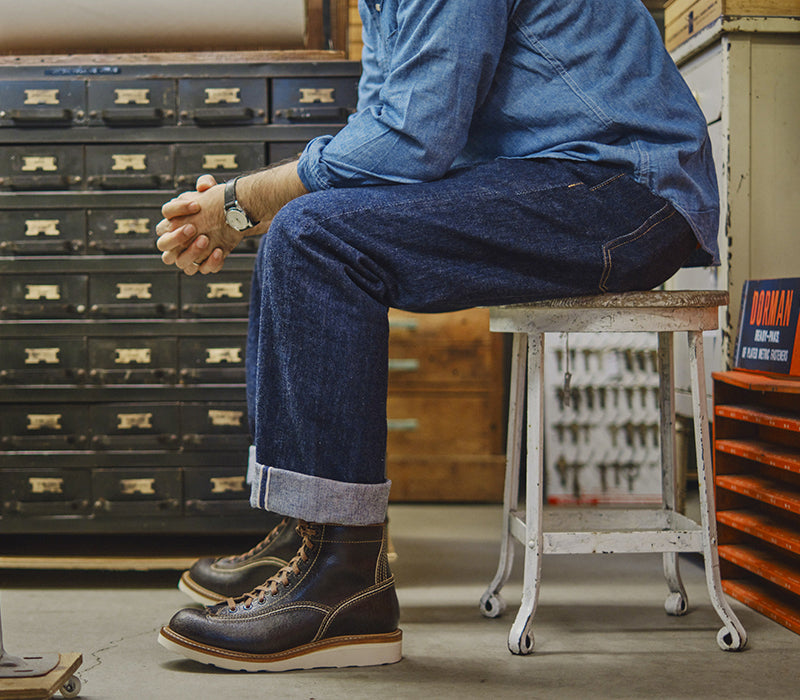 【PRE-ORDER】DONKEY PUNCHER BOOTS / HORWEEN WAXED FLESH DARK BROWN