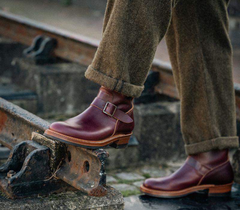WABASH ENGINEER BOOTS / HORWEEN LEATHER CXL BURGUNDY