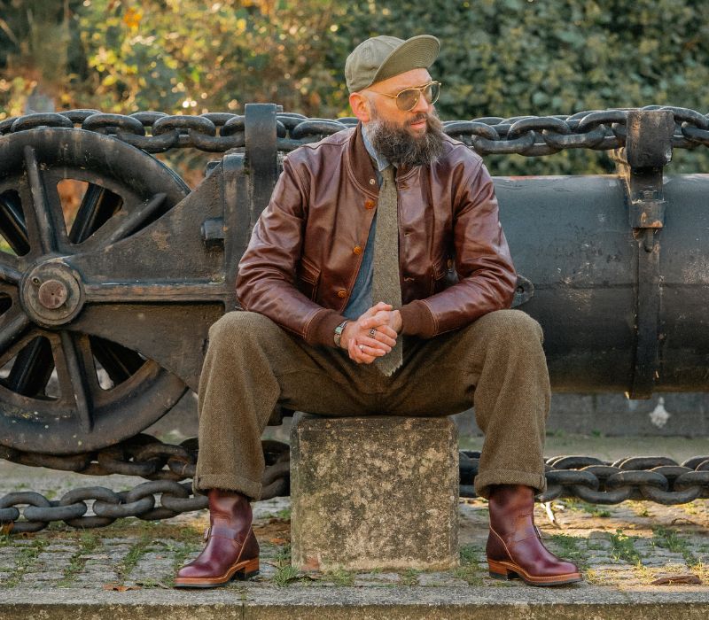 WABASH ENGINEER BOOTS / HORWEEN LEATHER CXL BURGUNDY