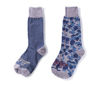 JLB SOCKS 10" / CAMO BLUE x GRAINED NAVY GRAY