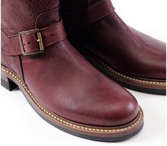 【PRE-ORDER 2025】WABASH ENGINEER BOOTS / EZO SHIKA DEERSKIN BURNT BURGUNDY