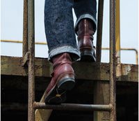 WABASH ENGINEER BOOTS / EZO SHIKA DEERSKIN BURNT BURGUNDY