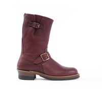 WABASH ENGINEER BOOTS / EZO SHIKA DEERSKIN BURNT BURGUNDY