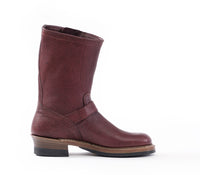 WABASH ENGINEER BOOTS / EZO SHIKA DEERSKIN BURNT BURGUNDY