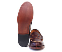 IVY LEAGUE PENNY LOAFERS / CONCERIA TOSCANO LISCIO LEATHER / BURGUNDY