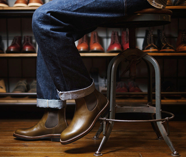 【PRE-ORDER】CHELSEA BOOTS / HORWEEN LEATHER CXL DARK OLIVE
