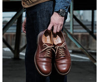 USN LOW QUARTER SHOES / FRENCH CALFSKIN RUSSET BROWN