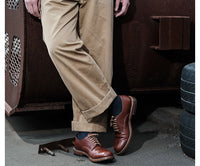 【PRE-ORDER 2025】USN LOW QUARTER SHOES / FRENCH CALFSKIN RUSSET BROWN