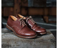 【PRE-ORDER 2025】USN LOW QUARTER SHOES / FRENCH CALFSKIN RUSSET BROWN