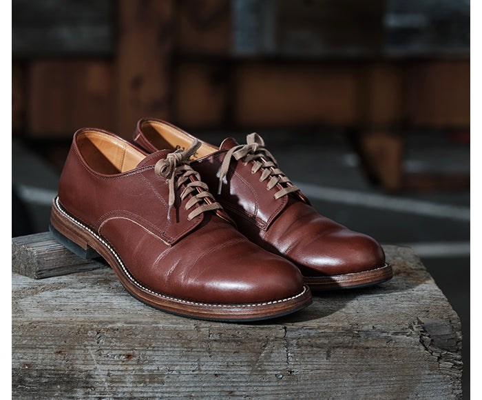 【PRE-ORDER】USN LOW QUARTER SHOES / FRENCH CALFSKIN RUSSET BROWN