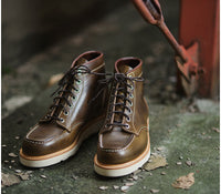 MOC TOE BOOTS / HORWEEN LEATHER CXL DARK OLIVE