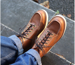 MOC TOE BOOTS / HORWEEN LEATHER CAVALIER WHISKEY – John Lofgren