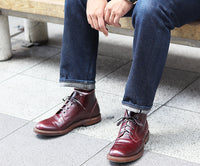 THE STEADFAST CHUKKA BOOTS / FRENCH CALFSKIN BURGUNDY